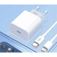 XO L77 USB-C Lader 20W + Lightning/USB-C Kabel (1xUSB-C) Hvi