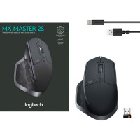 Logitech MX Master 2S Trådløs Mus (BT/2,4GHz) Grafitt