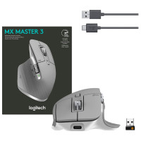 Logitech MX Master 3 Trådløs Mus (BT/2,4GHz) Grå