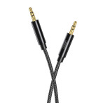 XO NB-R211C Minijack Kabel - 1m (3,5mm/3,5mm) Svart