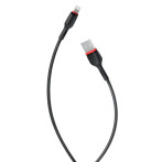 XO NB-P171 Lightning Kabel 2,4A - 1m (USB-A/Lightning) Svart