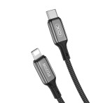 XO NB-Q180A Lightning Kabel 20W - 1m (USB-C/Lightning) Svart