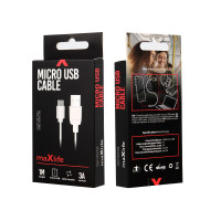 Maxlife Micro USB Kabel 3A - 1m (USB-A/microUSB) Hvit