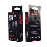 Maxlife MXUC-01 Micro USB Kabel 2A - 1m (USB-A/microUSB) Grå