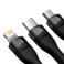 Baseus Flash II USB-A/C Multikabel 100W - 1,5  (3-i-1) Svart