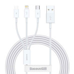 Baseus Superior USB-A Multikabel 3,5A - 1,5m (3-i-1) Hvit