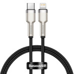 Baseus Cafule USB-C - Lightning-kabel 20W -0,25m (metall) Svart