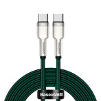 Baseus Cafule USB-C - USB-C Kabel 100W - 2m (Metall) Grønn