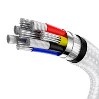 Baseus Cafule USB-C - USB-C Kabel 100W - 2m (Metall) Hvit