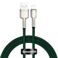 Baseus Cafule Lightning - USB-A Kabel 2,4A - 1m (Metall) Grø