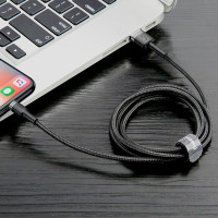 Baseus Cafule Lightning - USB-A Kabel 2,4A - 0,5m (Grå/Svart