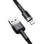 Baseus Cafule Lightning - USB-A Kabel 2,4A - 1m (Grå/Svart)