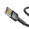 Baseus Cafule Lightning - USB-A (vendbar) 2,4A 1m - Grå/Svar