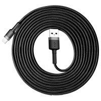 Baseus Cafule Lightning - USB-A Kabel 1,5A - 3m (Grå/Svart)