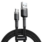 Baseus Cafule MicroUSB - USB-A Kabel 2,4A - 0,5m (Grå/Svart)