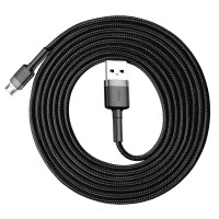 Baseus Cafule MicroUSB - USB-A  Kabel 2,4A - 2m (Grå/Svart)
