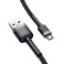 Baseus Cafule MicroUSB - USB-A  Kabel 2,4A - 3m (Grå/Svart)