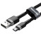 Baseus Cafule MicroUSB - USB-A  Kabel 2,4A - 3m (Grå/Svart)