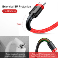 Baseus Cafule USB-C - USB-A Kabel 3A - 0,5m (Rød/Rød)