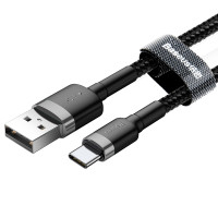 Baseus Cafule USB-C - USB-A Kabel 3A - 1m (Grå/Svart)
