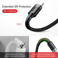 Baseus Cafule USB-C - USB-A Kabel 3A - 1m (Grå/Svart)