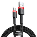 Baseus Cafule USB-C - USB-A Kabel 3A - 1m (Rød/Svart)