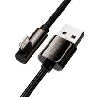 Baseus Legend Lightning - USB-A m/vinkel 2,4A - 2m (Svart)