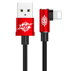 Baseus MVP Elbow Lightning/USB-A 2A - 1m (m/vinkel) Rød