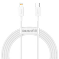 Baseus Superior USB-C - Lightning Kabel 20W - 2m (Hvit)