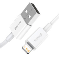 Baseus Superior Lightning - USB-A Kabel 2,4A - 0,25m (Hvit)