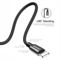 Baseus Yiven Lightning - USB-A Kabel 2A - 1,8 m (Svart)