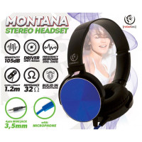 Rebeltec Montana Hodetelefon m/mikrofon (3,5 mm) Blå