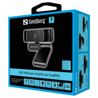 Sandberg USB Webkamera Autofokus DualMic (1080p)