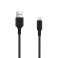 Setty USB Billader 1A (1xUSB-A) Svart microUSB-kabel