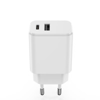 Setty USB-C Lader 3A 20W (1xUSB-A/1xUSB-C) Hvit
