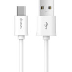 Devia Smart USB-C - USB-A Kabel - 1m (2,1A) Hvit