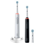 Oral-B Pro 3 3900N elektrisk tannbørste - Svart/Hvit - 2-pakning