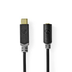 Nedis USB-C til Minijack-kabel - 1 m (USB-C/3,5 mm hunn) Gull