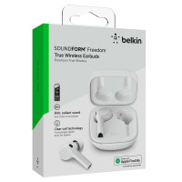 Belkin Soundform Freedom TWS Earbuds (8 timer) Hvit