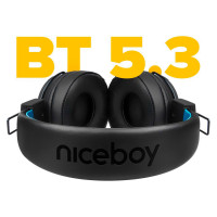Niceboy Hive Joy 3 Bluetooth Hodetelefon (33 timer) Svart