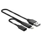 Devia Jet Lightning til USB-A/3,5mm Adapter