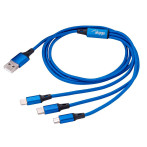 Akyga USB-A Multikabel - 1,2 m (mikro USB/USB-C/Lightning)