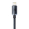 Baseus Crystal Lightning- USB-A Kabel 2,4A Svart - 2m