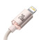 Baseus Crystal USB-C - Lightning Kabel 20W Rosa - 1,2m
