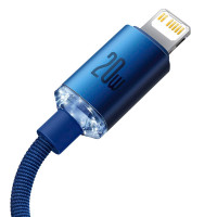 Baseus Crystal USB-C - Lightning Kabel 20W Blå - 1,2m