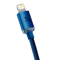 Baseus Crystal USB-C - Lightning Kabel 20W Blå - 2m