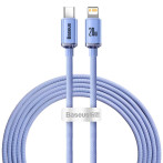 Baseus Crystal USB-C - Lightning Kabel 20W Lilla - 2m
