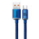 Baseus Crystal USB-C - USB-A Kabel 100W Blå - 1,2m