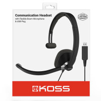 Koss CS295 Headset Mono m/mikrofon (USB-A) Svart
