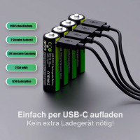 Verico LoopEnergy Oppladbart AA-batteri m/USB C-plugg - 4pk